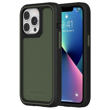 Griffin Survivor All-Terrain Earth iPhone 13 Pro Case - Groen / Zwart