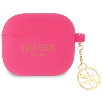 Guess 4G Charm AirPods 3 Siliconen Cover - Fuchsia