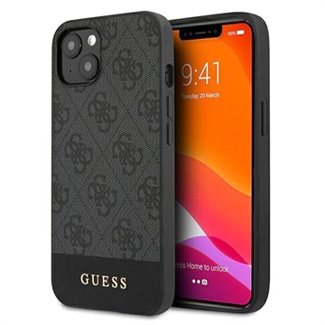 Guess 4G Stripe iPhone 13 Mini Hybrid Case - Grijs