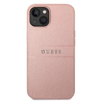 Guess Saffiano iPhone 14 Hybrid Case - Roze