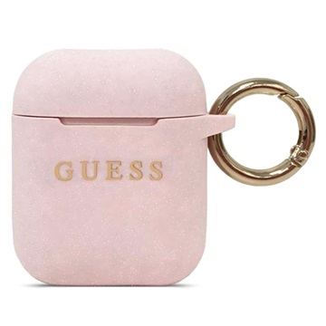 Guess Silicone Case voor Apple Airpods 1 & 2 - Roze