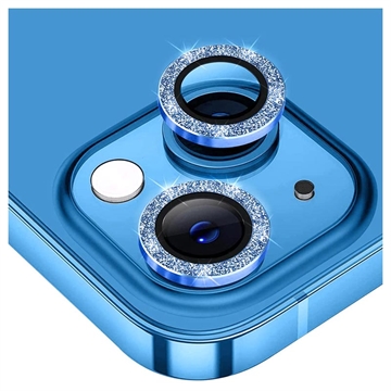 Hat Prince Glitter iPhone 14/14 Plus Camera Lens Beschermer - Blauw