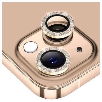 Hat Prince Glitter iPhone 14/14 Plus Camera Lens Beschermer - Goud