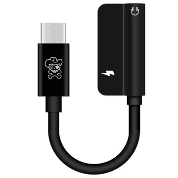 Hat Prince HC-13 USB-C / 3,5 mm & Type-C audio-adapter - zwart