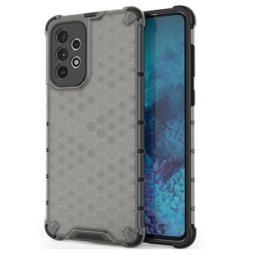 Honeycomb Armored Samsung Galaxy A73 5G Hybrid Case - Zwart