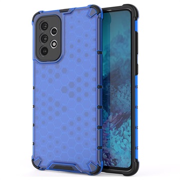 Honeycomb Armored Samsung Galaxy A73 5G Hybrid Case - Blauw