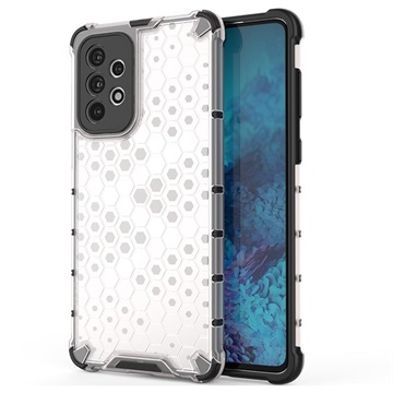 Honeycomb Armored Samsung Galaxy A73 5G Hybrid Case - Doorzichtig