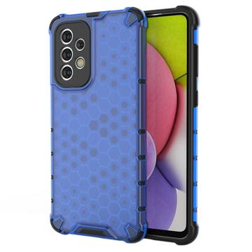 Honeycomb Armored Samsung Galaxy A33 5G Hybrid Case - Blauw