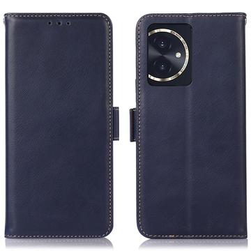 Honor 100 Leren Portemonnee Hoesje met RFID - Blauw