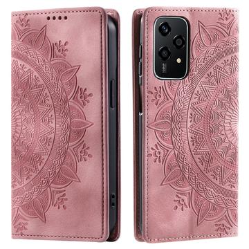 Honor 200 Lite Mandala Series Portemonnee-hoesje - Rose Gold