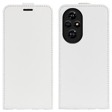 Honor 200 Pro Verticale Flip Hoesje met Kaartsleuf - Wit