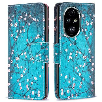 Honor 200 Pro Wonder Series Portemonnee Hoesje - Witte Bloemen