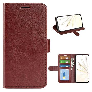 Honor 70 Pro Wallet Case met Magnetische Sluiting - Bruin