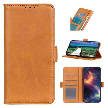 Honor Magic4 Wallet Case met Magnetische Sluiting - Bruin