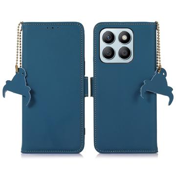 Honor X8b Leren Portemonnee Hoesje met RFID - Blauw