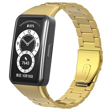 Huawei Band 6, Honor Band 6 roestvrij stalen band - 37 mm - goud