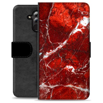 Huawei Mate 20 Lite Premium Portemonnee Hoesje - Rood Marmer