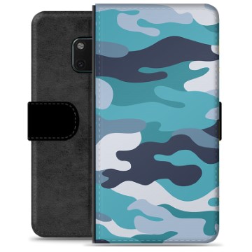 Huawei Mate 20 Pro Premium Portemonnee Hoesje - Blauw Camouflage