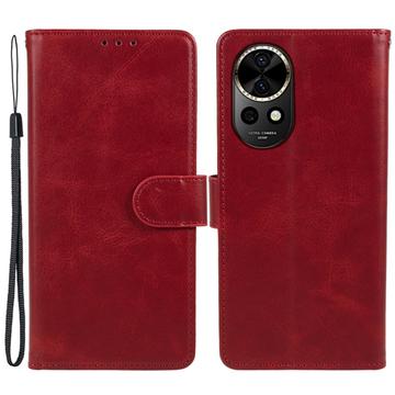 Huawei Nova 12 Pro/12 Ultra Wallet Case met Magnetische Sluiting - Rood