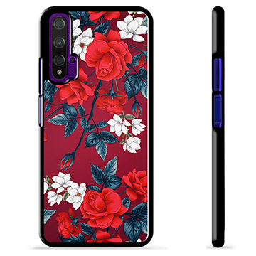 Huawei Nova 5T Beschermhoes - Vintage Bloemen