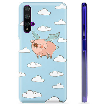 Huawei Nova 5T TPU-hoesje - Vliegend varken