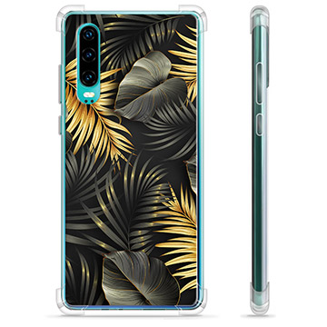 Huawei P30 Hybrid Case - Gouden Bladeren