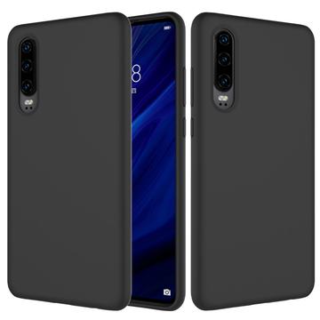 Huawei P30 Liquid Silicone Hoesje - Zwart