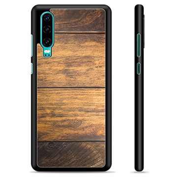 Huawei P30 Beschermhoes - Hout