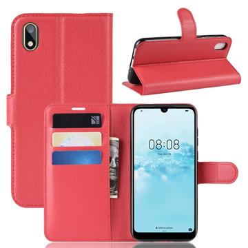 Huawei Y5 (2019) Portemonnee Hoesje met Magneetsluiting - Rot