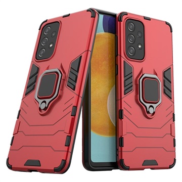 Samsung Galaxy A73 5G Hybrid Case met Ringhouder - Rood