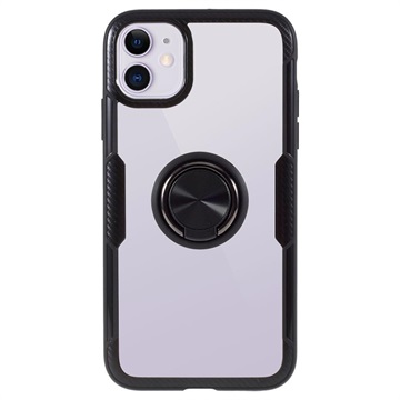 iPhone 11 Hybrid Case met Ringhouder - Zwart