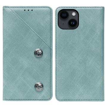 Idewei iPhone 14 Retro Wallet Case - Groen