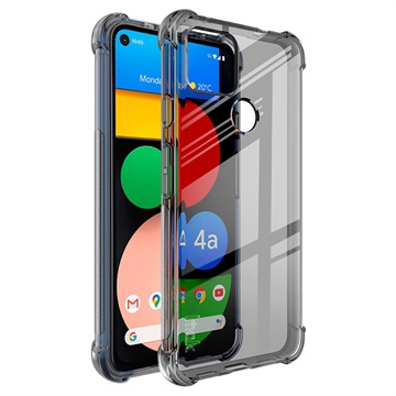 Imak Anti-kras Google Pixel 4a 5G TPU Cover met Screenprotector - Transparant Zwart