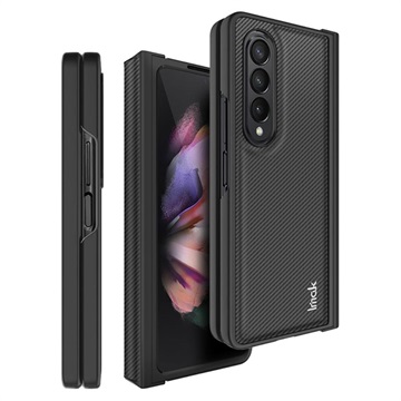 Imak Ruiyi Samsung Galaxy Z Fold4 Gecoat Hoesje - Koolstofvezel - Zwart