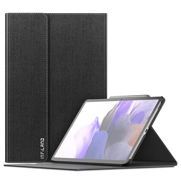 Infiland Classic Standaard Samsung Galaxy Tab S7 FE Folio Case - Zwart