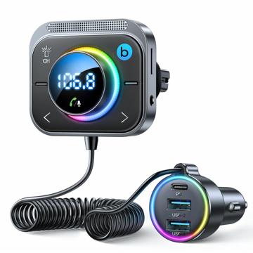 Joyroom JR-CL18 Autolader / Bluetooth FM-zender met RGB - 30W