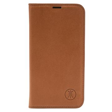 JT Berlin BookCase Tegel iPhone 14 Pro Flip Leren Hoesje - Cognac