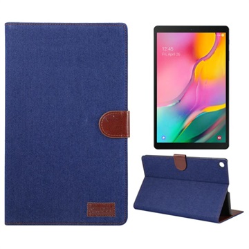 Samsung Galaxy Tab A 10.1 (2019) Jeans Folio Case - Blauw