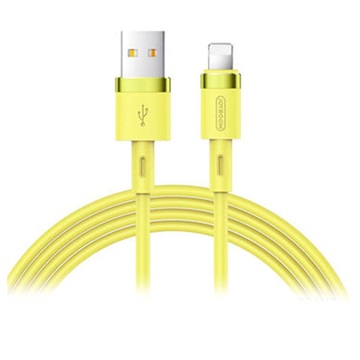 Joyroom Vloeibare Siliconen Lightning Kabel - 1.2m - Geel