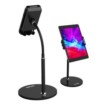 KAKUSIGA KSC-463 Jingtai-serie Telefoon Tablethouder 360-graden rotatie Metaal Ijzer ABS Desktop Stand