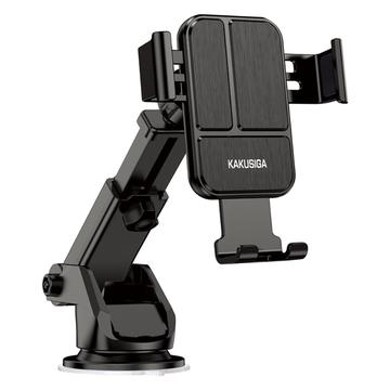 KAKUSIGA KSC-715B Saite-serie telescopische arm telefoonhouder beugel met zuignapbasis voor autodashboard