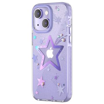 Kingxbar Heart Star iPhone 14 Hybride Hoesje - Paars