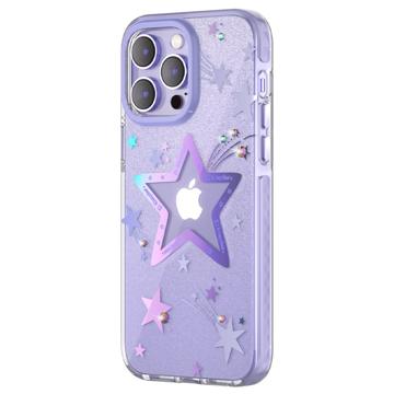 Kingxbar Heart Star iPhone 14 Pro Max Hybride Hoesje - Paars