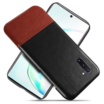 KSQ Bi-Color Series Samsung Galaxy Note10 Case - Zwart / Donkerbruin