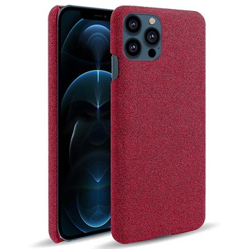 KSQ Stoffen Gecoate iPhone 13 Pro Plastic Case - Rood