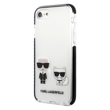 Karl Lagerfeld & Choupette iPhone 7/8/SE (2020)/SE (2022) Hybride Hoesje - Wit