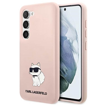 Karl Lagerfeld Choupette Samsung Galaxy S23+ 5G siliconen hoesje - Roze