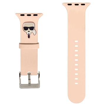 Karl Lagerfeld Ikonik Apple Watch Ultra/8/SE (2022)/7/SE/6/5/4/3/2/1 Band - 49mm/45mm/44mm/42mm - Roze