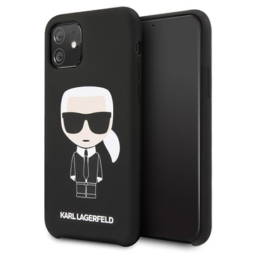 Karl Lagerfeld Ikonik iPhone 11 siliconen hoesje - zwart