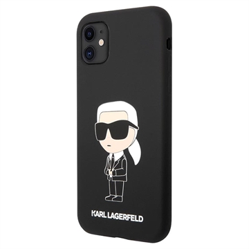 Karl Lagerfeld Ikonik iPhone 11 siliconen hoesje - zwart